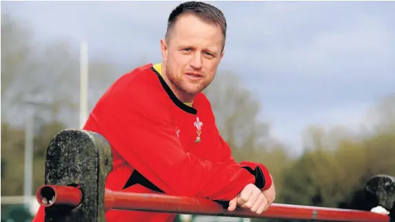  ?? Richard Williams ?? > Dean Williams, brother of Welsh rugby legend Shane, during training for Amman United RFC at their ground in Glanaman