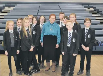  ??  ?? Ruth Barnett at Seaham High School.