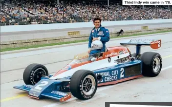  ?? ?? Third Indy win came in ’78.