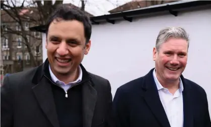  ?? Photograph: John Linton/PA ?? The leader of Scottish Labour, Anas Sarwar, with Sir Keir Starmer.