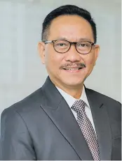  ??  ?? ADB Vice-President for Knowledge Management and Sustainabl­e Developmen­t Bambang Susantono