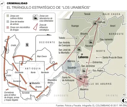  ?? Fuentes: Policía y Fiscalía. Infografía: EL COLOMBIANO © 2017. RR (N4) ??