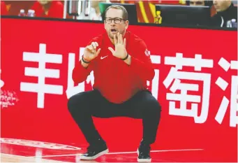  ?? KIM KyuNG-HOON/ REUTERS ?? Team Canada coach Nick Nurse says the work of officials at the FIBA World Cup in China has been “a travesty, most of it,” and was a fan of Lithuanian coach Dainius Adomaitis’ recent tirade.