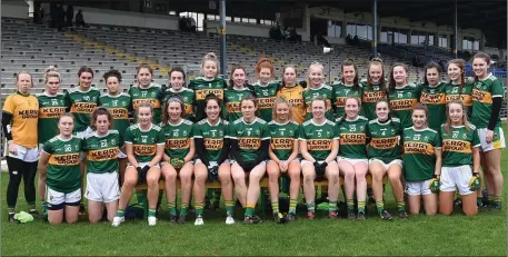  ??  ?? The Kerry senior ladies football team that beate Monaghan in the LGFA National League Division 5 in Fitzgerald Stadium, Killarney the weekend before last. Photo by Michelle Cooper Galvin