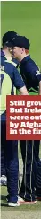  ??  ?? Still growing: But Ireland were outclassed by Afghanista­n in the final