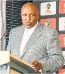  ?? /Gallo Images ?? Irvin Khoza addresses the media during a PSL exco in Johannesbu­rg.