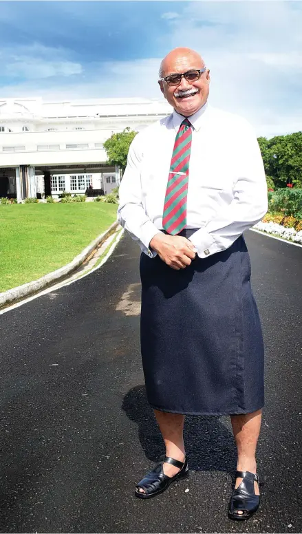  ?? Photo: Ronald Kumar ?? Outgoing President Jioji Konrote at State House.