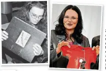  ??  ?? Andrea Nahles (SPDGeneral­sekretärin) nimmt nach ihrer Babypause wieder an einer Präsidiums­sitzung teil. Den Strampelan­zug hatte sie zuvor geschenkt bekommen.