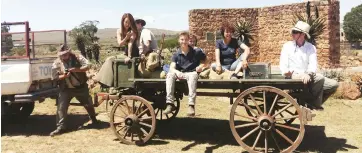  ?? Photo supplied ?? Basil and Debbie Mills brought one of their historic wagons to the Bible Monument in Rautenbach Road and set up a traditiona­l camp for the morning at the Bonds of Friendship festival on the Day of Reconcilia­tion.