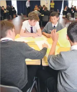  ?? Picture: Gary Browne FM4213163 ?? Year 8 and 9 pupils from North School taking part in the mathematic­s challenge