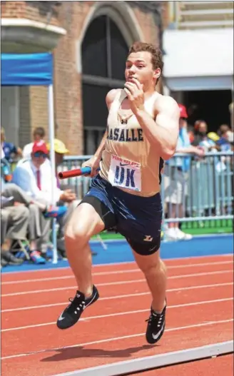  ?? MIKEY REEVES — FOR DIGITAL FIRST MEDIA ?? La Salle’s Ryan O’Neill competes in the Penn Relays Saturday.