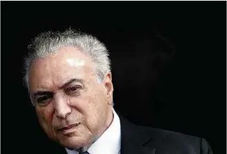  ?? Ueslei Marcelino - 23.out.2017/Reuters ?? O presidente Michel Temer (PMDB) durante cerimônia da Aeronáutic­a, em Brasília