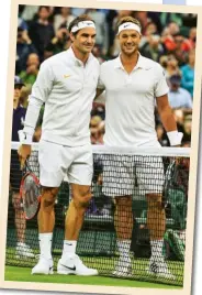  ??  ?? IL BOSS E LA MATRICOLA Roger Federer (34 anni) Marcus Willis (25)