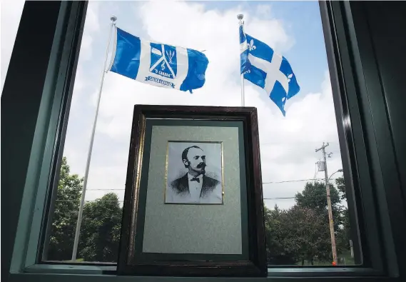  ?? CHRISTINNE MUSCHI FOR THE NATIONAL POST ?? A portrait of Calixa Lavallée in the mayor’s offices in the Montreal suburb of Calixa-Lavallée, Que. Lavallée wrote the music to O Canada in 1880.