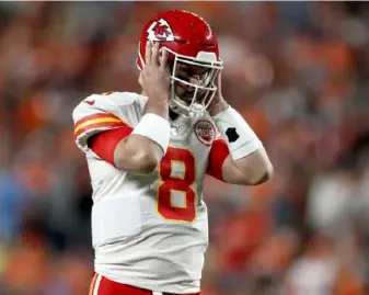  ?? Associated Press ?? Matt Moore shook off the rust to complete 10 of 19 passes Thursday in a win over the Broncos, including a 57-yard touchdown to Tyreek Hill.