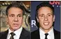  ?? ?? Gov. Andrew Cuomo (left) and brother Chris Cuomo