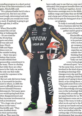  ?? COURTESY OF ASPM ?? Canadian racecar driver James Hinchcliff­e is all revved up for the start of the IndyCar season.