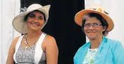  ?? Picture: FREDLIN ADRIAAN ?? FANCY HATS: Guests Muriel Mintoor, left, and Sisanna Simmons attended the Age-in-Action 60th anniversar­y celebratio­ns