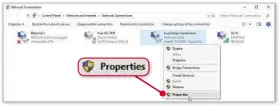  ??  ?? Select the icon for your wired localarea network before clicking Properties