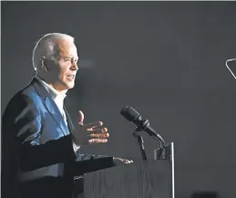  ?? COURTLAND WELLS/THE NEW YORK TIMES ?? Joe Biden’s campaign and top donors are racing to reimagine the ways they raise money as worries grow that the coronaviru­s could choke off contributi­ons, big and small.