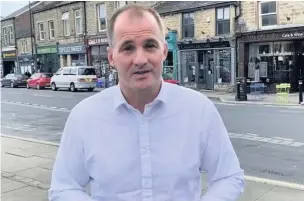  ??  ?? Rossendale MP Jake Berry in Bacup – he needs to get government to pay attention to town again