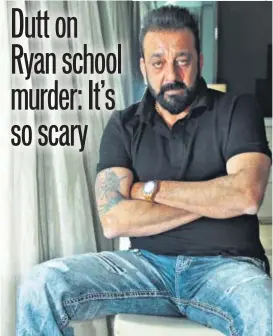  ?? PHOTO: SHIVAM SAXENA/HT ?? Deeply disturbed by the news, Sanjay Dutt says he couldn’t even read that full article