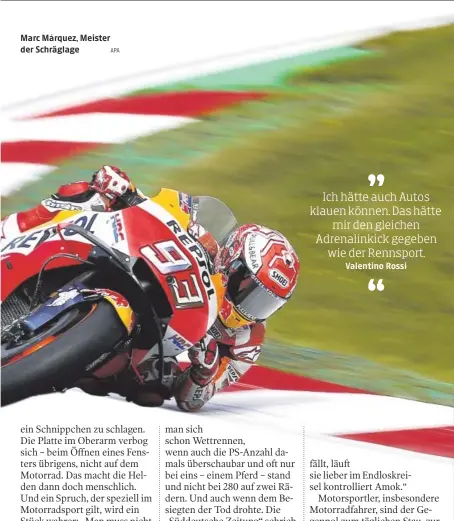  ?? APA ?? Marc Márquez, Meister der Schräglage