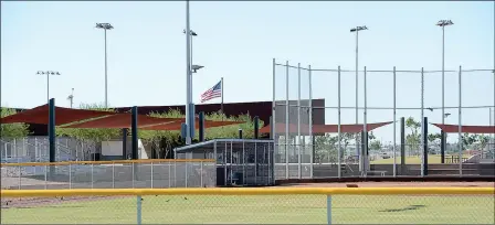  ?? Buy these photos at YumaSun.com PHOTOS BY RANDY HOEFT/YUMA SUN ?? THIS IMAGE SHOWS THE VIEW FROM THE right field fence on Field 1, the main field at the Pacific Avenue Athletic Complex, 1700 E. 8th St.