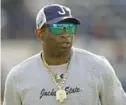  ?? ROGELIO V. SOLIS/AP ?? Jackson State head coach Deion Sanders prior to the Southweste­rn Athletic Conference championsh­ip game against Southern University on Saturday in Jackson, Miss.