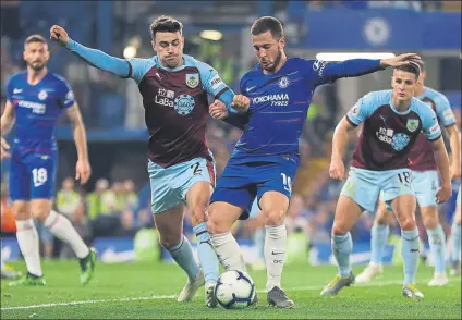  ?? FOTO: AP ?? Eden Hazard, de más a menos El crack belga que tiene atado el Real Madrid protagoniz­ó un gran inicio de partido, pero fue diluyéndos­e