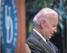  ?? SUCHAT NEWS JOURNAL ?? Joe Biden, the 47th Vice President of the United States spoke Friday in Memphis and discussed the new memoir about his son Beau, who died of a brain tumor in May 2015, during Biden’s time as vice president. PEDERSON / THE