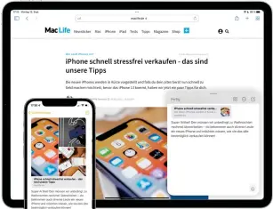  ?? ?? Quick Notes sind eine praktische und elegante Erweiterun­g zu Notizen. Auf dem iphone können sie allerdings nur angezeigt werden.