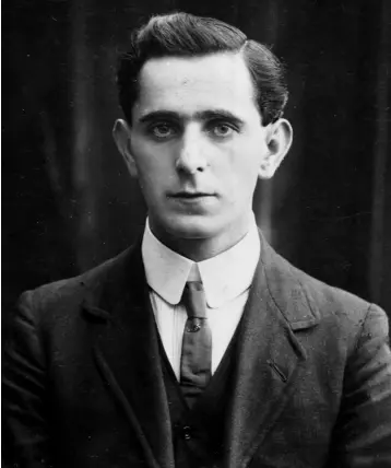  ??  ?? TALK: Sean Mac Diarmada, Kiltyclogh­er’s most famous son and granduncle of my new friends