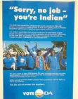  ??  ?? NO APOLOGY: The DA election pamphlet aimed at Indian voters