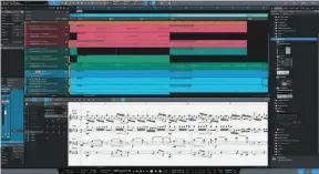  ??  ?? Studio One 5 integrates some of the scoring abilities of its Notion musical notation program. Version 4 already had a pipeline for exchanging info with the stand-alone version of Notion.