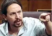  ?? ?? Il politico Pablo Iglesias, 42 anni, è il leader di Podemos