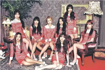  ??  ?? Lovelyz is set to unwrap sweet tunes for the festive season. —Woollim Entertainm­ent photo