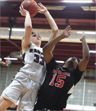  ?? PETE BANNAN - MEDIANEWS GROUP ?? Radnor’s Jackson Hicke, left, rolls over Susquehann­ock’s Jalen Franklin in a PIAA Class 5A playoff game last spring.