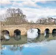  ??  ?? Pershore Old Bridge on the River Avon