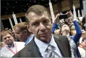  ?? JESSICA HILL — THE ASSOCIATED PRESS FILE ?? Vince McMahon at a Republican state convention in Hartford, Conn.