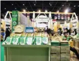  ?? VIENTIANE TIMES ?? Vendors at ONE 2017 display products, showcasing Thailand’s potential as a hub for organic goods.