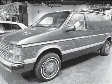  ?? MICHAEL LARIS/FOR THE WASHINGTON POST ?? The Knoche family minivan at the Smithsonia­n’s “America on the Move” exhibit at the National Museum of American History.