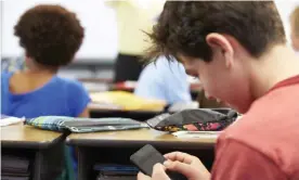  ?? Photograph: Monkey Business Images/Rex ?? France has banned mobile phones in classrooms and is to extend the measure to school premises as a whole.