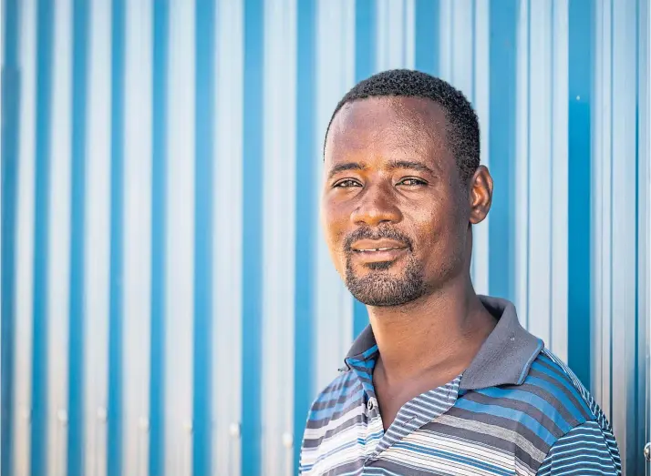  ?? All pictures Chris Watt ?? Fred, not his real name, in Kakuma camp in north-west Kenya, where he fled after being forced to hide guns in Burundi