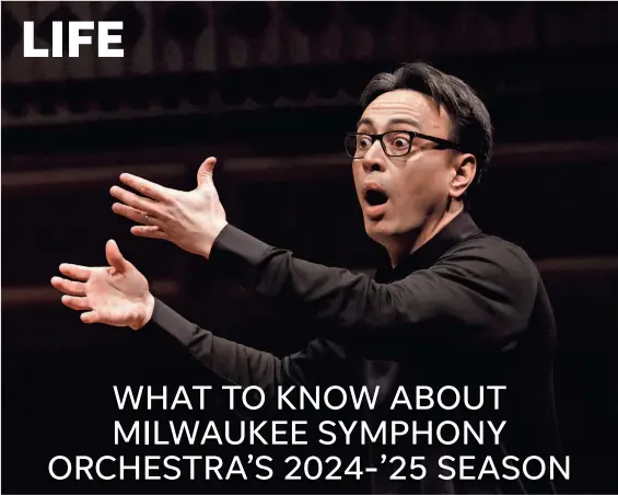  ?? JONATHAN KIRN/MILWAUKEE SYMPHONY ?? TOP: Music director Ken-David Masur leads the Milwaukee Symphony Orchestra in music by Mozart on Feb. 2 at Bradley Symphony Center.