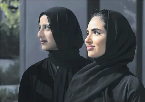  ?? Chris Whiteoak / The National ?? Majida Al Maktoum and Amal Al Gergawi hope to return after their studies to contribute to society