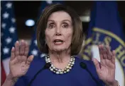  ?? J. SCOTT APPLEWHITE — THE ASSOCIATED PRESS, FILE ?? House Speaker Nancy Pelosi said President Donald Trump is attempting to “disregard critical oversight provisions that hold the administra­tion accountabl­e to the law.”