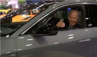  ?? ?? US-Präsident Joe Biden auf dem Autosalon in Detroit, 14. September 2022