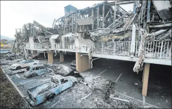  ?? Rick Bowmer The Associated Press ?? Wildfire damage in Lahaina, Hawaii, on Aug. 11. Maui had a housing shortage and some of the nation’s most expensive housing even before the fire.