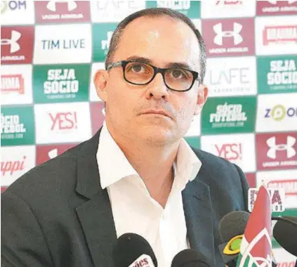  ?? LUCAS MERÇON / FLUMINENSE F.C. ?? Pedro Abad assumiu a presidênci­a em 2017. Ele convive com as pressões internas desde então